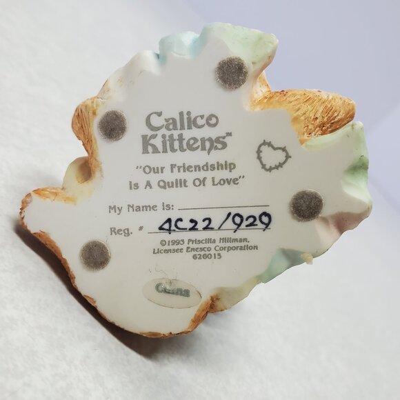 Calico Kittens "Our Friendship Is A Quilt Of Love" Figurine Collectible - Picture 9 of 9
